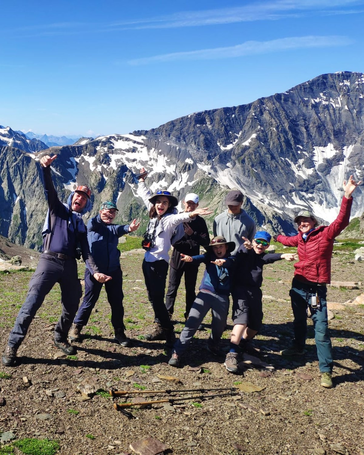 Groupe au sommet, moment de dépassement de soi